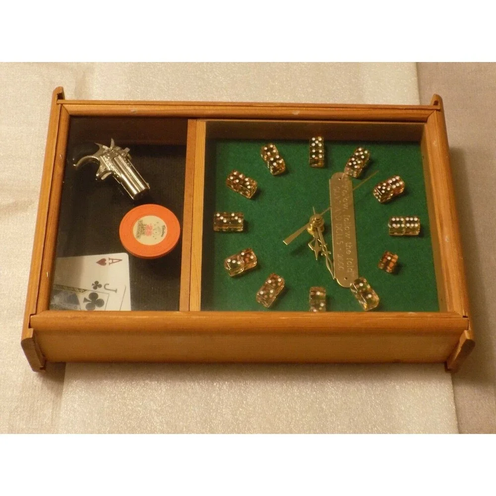 Follow, Follow The Fold Guys And Dolls Las Vegas Casino Glass Wall Clock